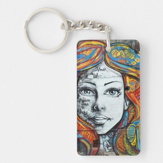 Keyring - Street Art Face Sleutelhanger (Voorkant)
