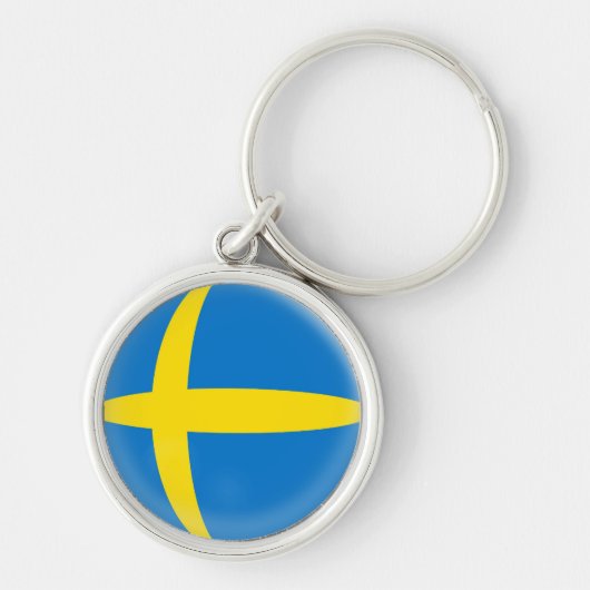 Keyring Zweedse vlag Sleutelhanger (Voorkant)
