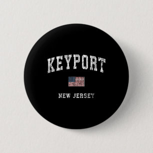 Keyrt New Jersey Nj Vintage Amerikaanse Vlag Srts  Ronde Button 5,7 Cm