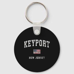 Keyrt New Jersey Nj Vintage Amerikaanse Vlag Srts Sleutelhanger