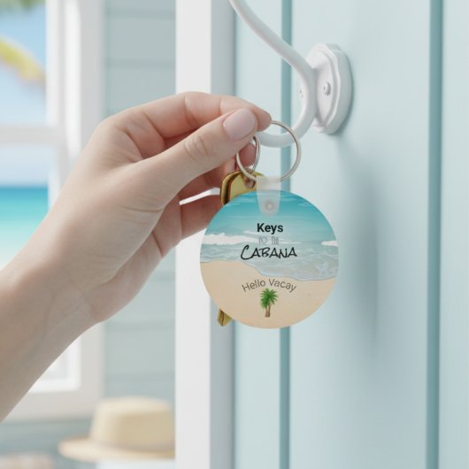 Keys aan de Cabana-Sleutelhanger Sleutelhanger