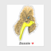 Keys & Banana, de miniatuur cocker spaniel 3 Sticker (Vel)