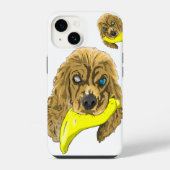 Keys & Banana, de miniatuur cocker spaniël iPhone Hoesje (Achterkant)
