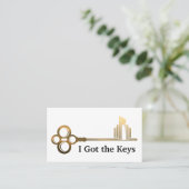 Keys City Logo | Goudhuisjes Visitekaartje (Staand voorkant)