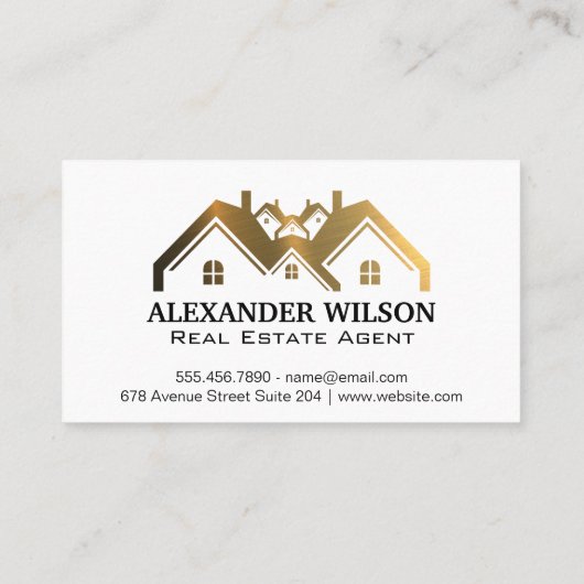 Keys City Logo | Goudhuisjes Visitekaartje (Achterkant)