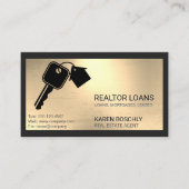 Keys House Logo | metallische achtergrond Visitekaartje (Voorkant)