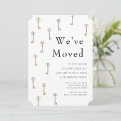 Keys Nieuwe Home Aankondiging & Uitnodiging (Staand voorkant)