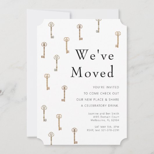 Keys Nieuwe Home Aankondiging & Uitnodiging (Voorkant)