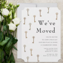  Keys Nieuwe Home Aankondiging & Uitnodiging