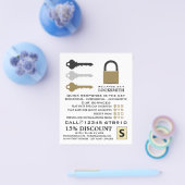 Keys & Padlock, Locksmith Adverteren Flyer (Enkel)