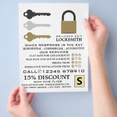 Keys & Padlock, Locksmith Adverteren Flyer (Hand)