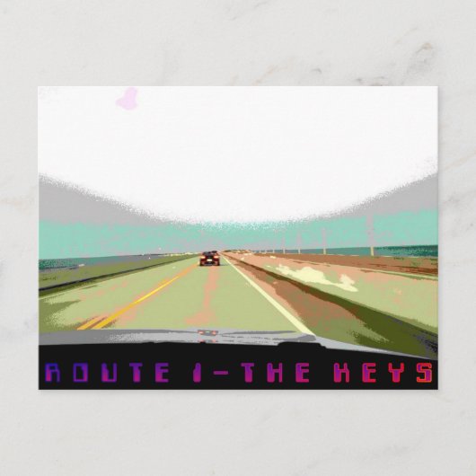 Keys Route 1 Highway, Florida, Verenigde Staten Briefkaart (Voorkant)