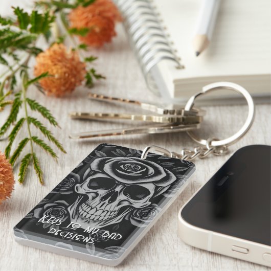 "Keys To My Bad Decisions" Key Chain- Funny Sleutelhanger (Voorkant Rechts)