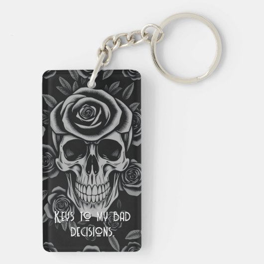 "Keys To My Bad Decisions" Key Chain- Funny Sleutelhanger (achterkant)
