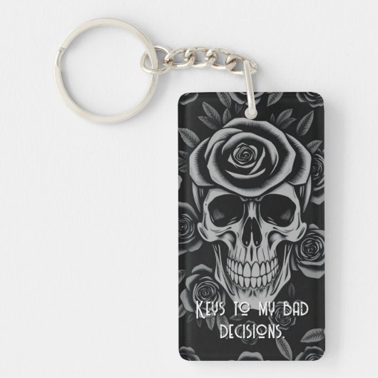 "Keys To My Bad Decisions" Key Chain- Funny Sleutelhanger (Voorkant)