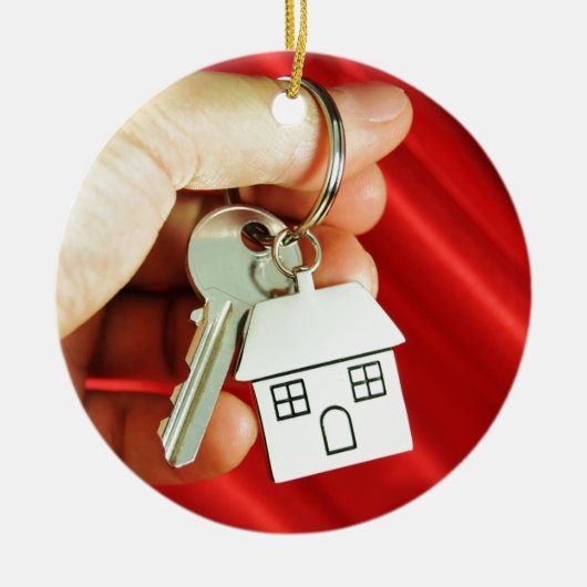 Keys voor een nieuw huis! keramisch ornament (Voorkant)