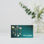 Keys - White op Spotlit Ocean Green Visitekaartje (Staand voorkant)