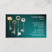 Keys - White op Spotlit Ocean Green Visitekaartje (Achterkant)