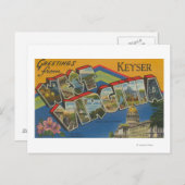 Keyser, West Virginia - Grote Letter-scènes Briefkaart (Voorkant / Achterkant)