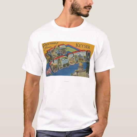 Keyser, West Virginia - Large Letter Scenes T-shirt (Voorkant)