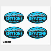Keystone Colorado blauw ovale stickers (Vel)