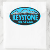 Keystone Colorado blauw ovale stickers (Tas)