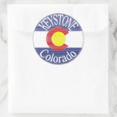 Keystone Colorado cirkel vlag stickers (Tas)