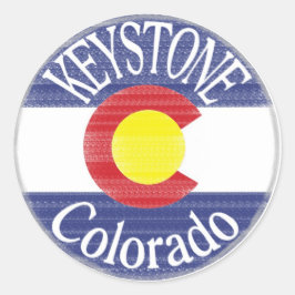 Keystone Colorado cirkel vlag stickers