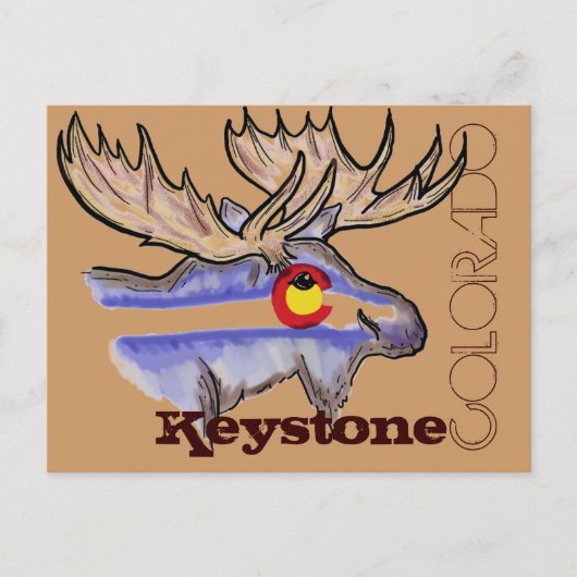 Keystone Colorado elk briefkaart (Voorkant)
