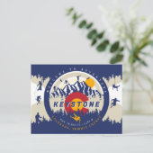 Keystone Colorado Flag Mountain Ski klimmer Briefkaart (Staand voorkant)