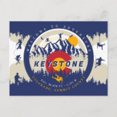 Keystone Colorado Flag Mountain Ski klimmer Briefkaart (Voorkant)