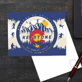 Keystone Colorado Flag Mountain Ski klimmer Briefkaart