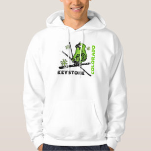 Keystone Colorado groene thema jongens ski hoodie
