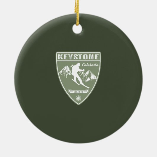 Keystone Colorado Keramisch Ornament (Achterkant)