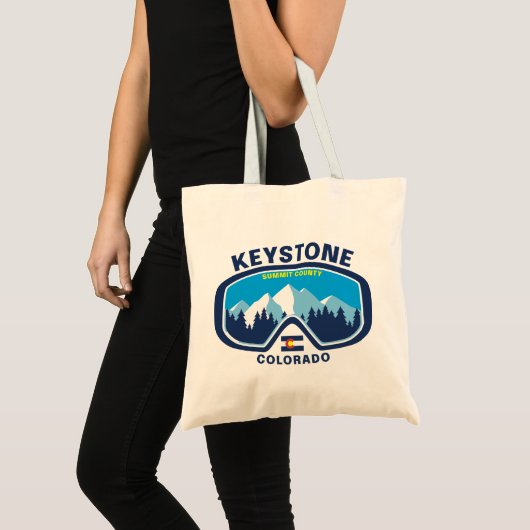 Keystone Colorado Mountain Ski Goggles Tote Bag (Voorkant (product))