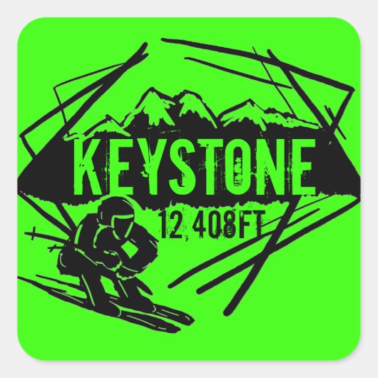 Keystone Colorado neon green elevation stickers (Voorkant)