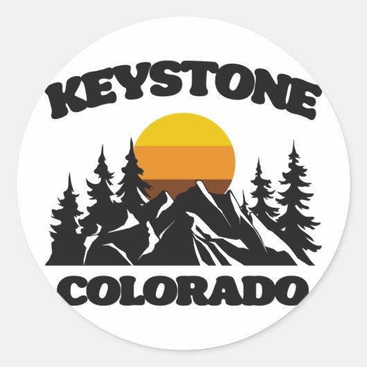 Keystone, Colorado Ronde Sticker (Voorkant)