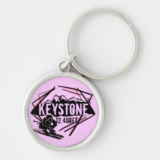 Keystone Colorado roze elevation sleutelhanger (Voorkant)