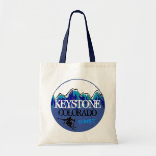 Keystone Colorado ski art elevatie herbruikbare ta Tote Bag