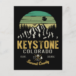 Keystone Colorado ski Mountain  60s Briefkaart