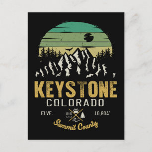 Keystone Colorado ski Mountain  60s Briefkaart