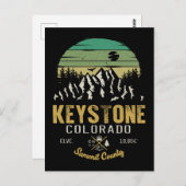 Keystone Colorado ski Mountain  60s Briefkaart (Voorkant / Achterkant)