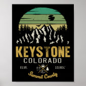 Keystone Colorado ski Mountain 60s Poster (Voorkant)