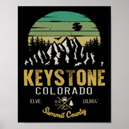 Keystone Colorado ski Mountain  60s Poster