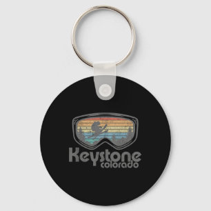 Keystone Colorado Ski Mountain Skiing Retro Vacati Sleutelhanger