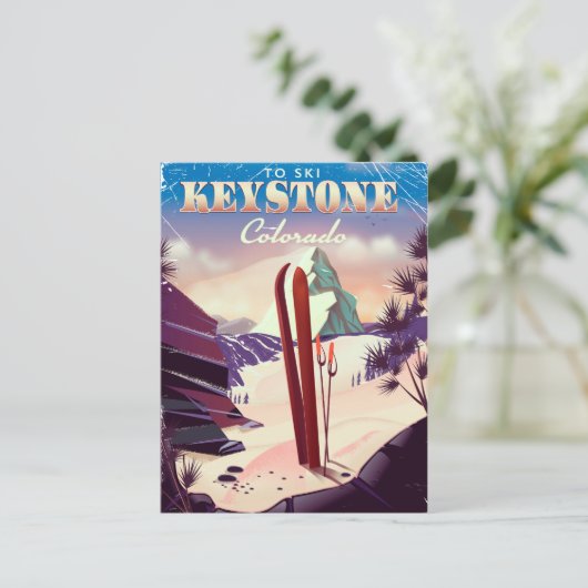 Keystone, Colorado Ski  poster. Briefkaart (Staand voorkant)