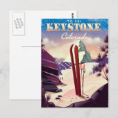 Keystone, Colorado Ski  poster. Briefkaart (Voorkant / Achterkant)
