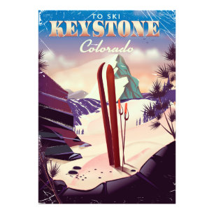 Keystone, Colorado Ski poster. Foto Afdruk