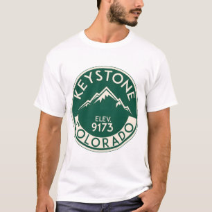 Keystone Colorado Skiën Bergen Ski Skier Sneeuwb T-shirt