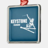 Keystone Colorado Skier Metalen Ornament (Links)